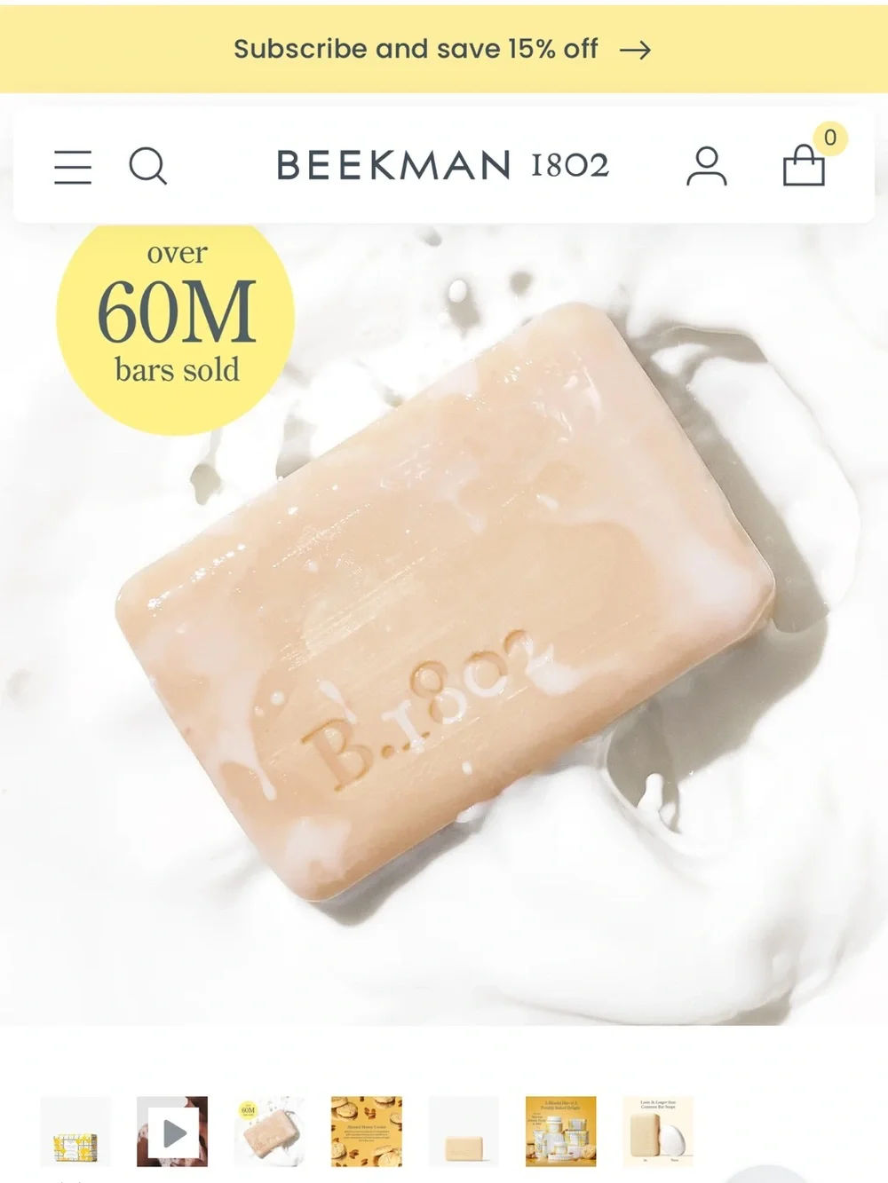Beekman 1802 Almond Honey Cookie Goat Milk Soap.